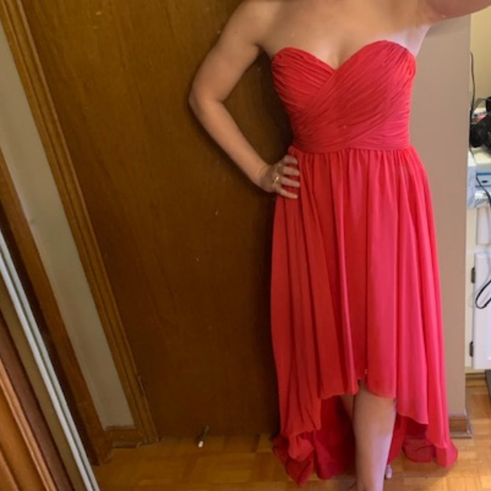 Strapless coral sweetheart dress *Great condition*